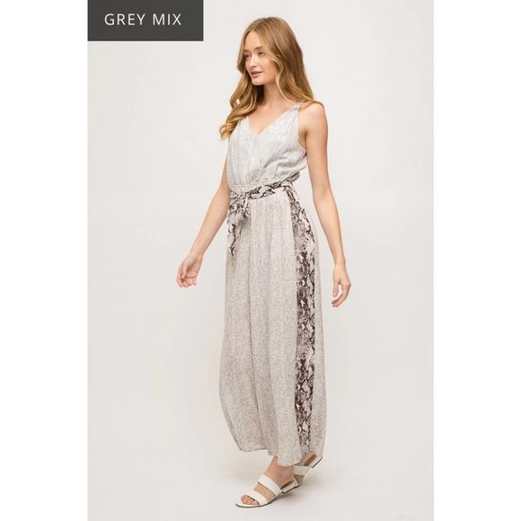 Mystree Animal Print Jumpsuit MED $84 - Picture 5 of 12